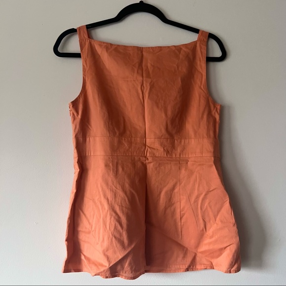 Loft Crochet Orange Tank Top Cami Size 4 - Picture 2 of 6